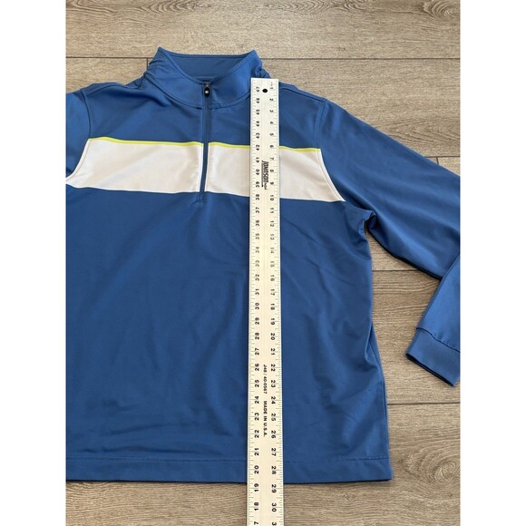 Footjoy 1/4 Zip Sweater Pullover Mens Large Blue Golf Sweater Casual Preppy - Picture 5 of 8